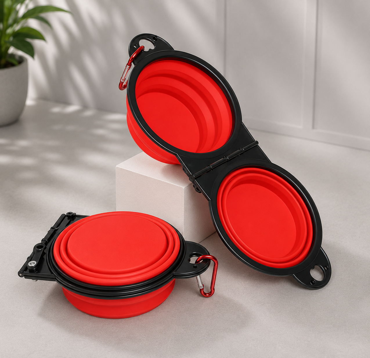 Gamelle Pliable 2 en 1 pour Chien — Eau & Nourriture