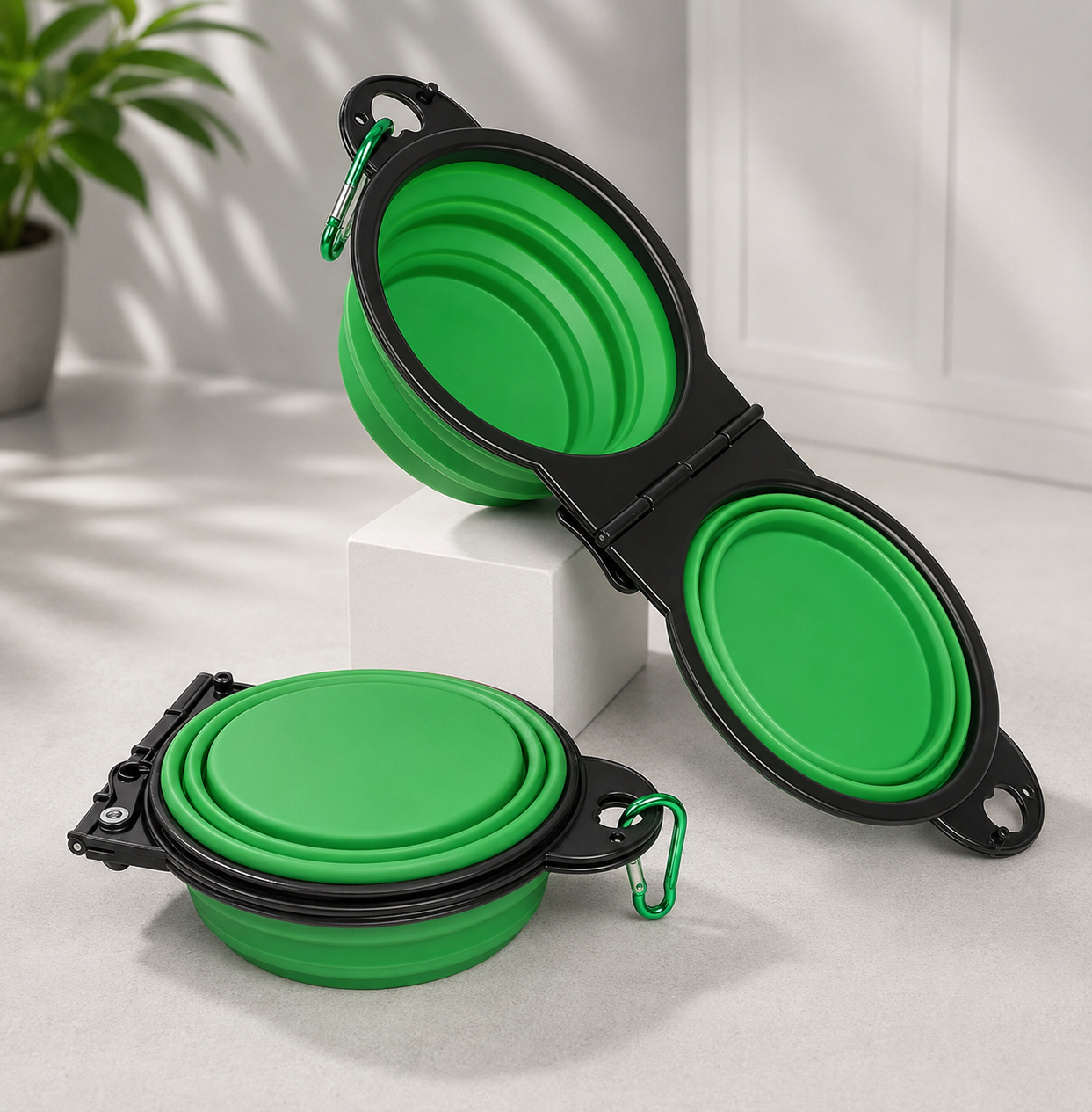 Gamelle Pliable 2 en 1 pour Chien — Eau & Nourriture