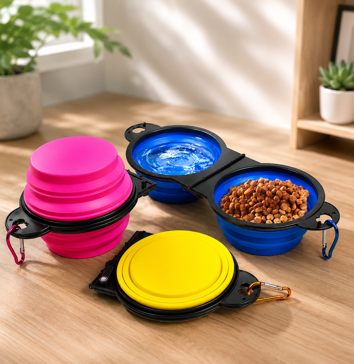 Gamelle Pliable 2 en 1 pour Chien — Eau & Nourriture